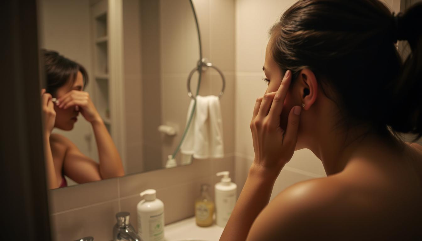 Pimple patch absorbing oil and impurities over time