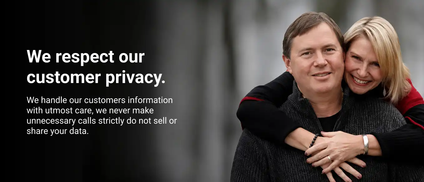 We respect our customer privacy